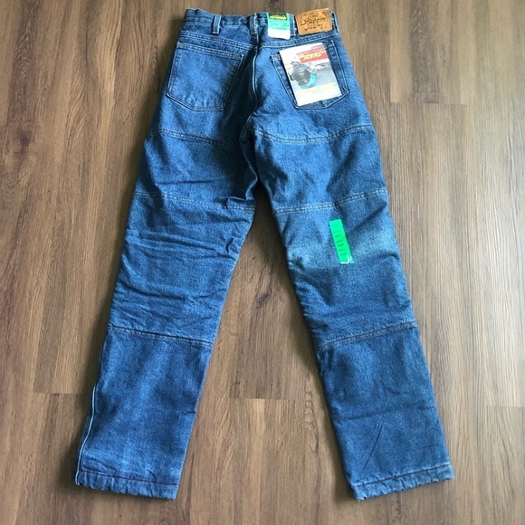 DRAGGIN JEANS Kevlar Lined 28x32 Motorcycle Pants Fast Company Vintage NWT Denim - Picture 1 of 6
